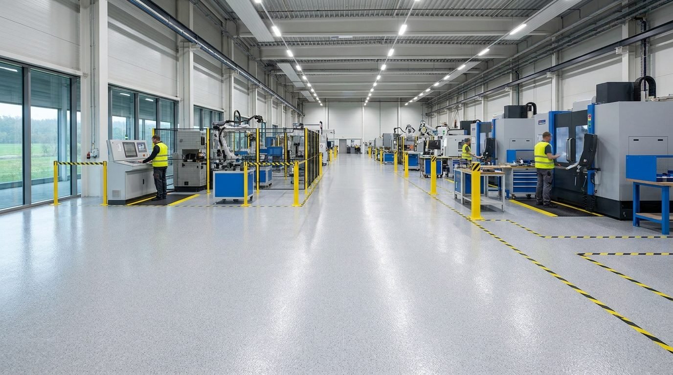 Manufacturing & Industrial Plant flooring project in Carmel Indiana