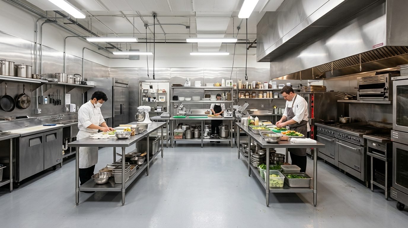 Restaurant & Commercial Kitchen flooring project in Carmel Indiana